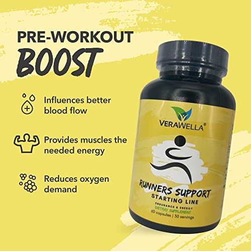 VeraWella - Runners Support Starting Line, Nitric Oxide Booster with L-Arginine, L Citrulline VeraWellaAu supplements