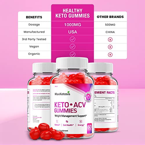 (2 Pack) Max Ketosis Keto ACV Gummies Max Ketosis Advanced Formula Apple Cider Vinegar RillvoAu supplements