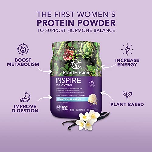 PlantFusion Inspire Plant Protein Powder for Women - Low Carb Protein Powder for Lean PlantFusionUS supplements