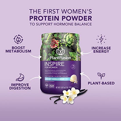 PlantFusion Inspire Plant Protein Powder for Women - Low Carb Protein Powder for Lean PlantFusionUS supplements
