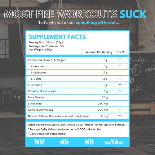 TEDCo Pre Workout Powder - All Natural Preworkout for Men, Zero Artificial Sweeteners TEDCoAu supplements