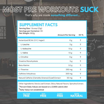 TEDCo Pre Workout Powder - All Natural Preworkout for Men, Zero Artificial Sweeteners TEDCoUS supplements