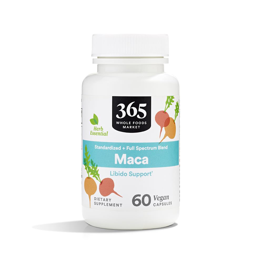 365 by Whole Foods Market, Maca Standardized + Full Spectrum Blend, Libido Support, Vegan Capsules, 60 Count 365 by Whole Foods MarketAu supplements