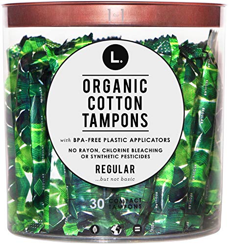 L. Organic Cotton Regular Absorbency Compact Tampons 30 Count L.Au supplements