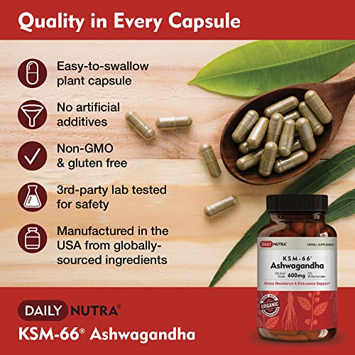 DailyNutra KSM-66 Ashwagandha 600mg Organic Root Extract - High Potency Supplement DailyNutraAu supplements