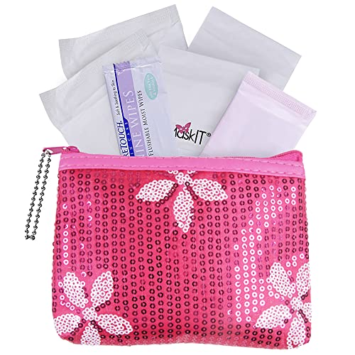First Period Kit To-go! - Organic Biodegradable Tween Pads & Liner - Period Bags for Teen Girls Be Prepared. Period.Au supplements