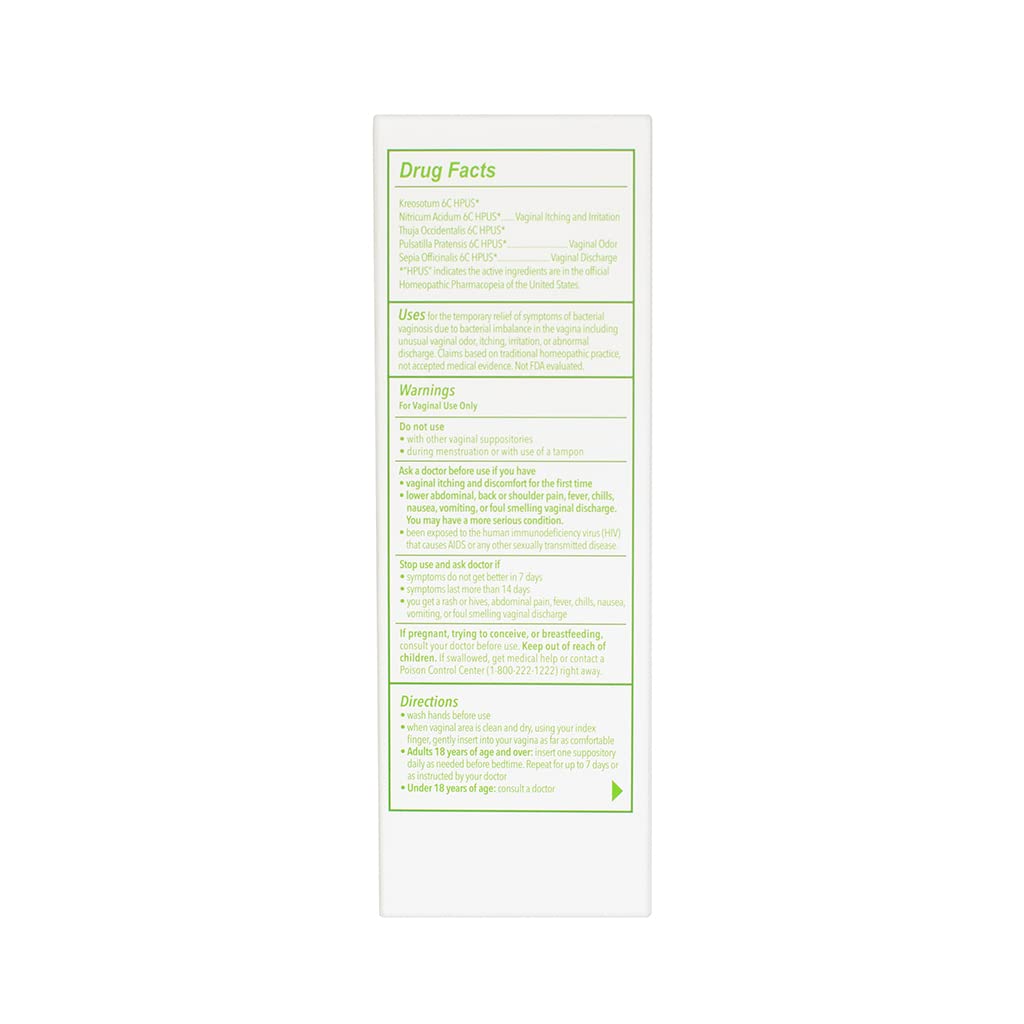 Good Clean Love BiopHresh Vaginal Homeopathic Suppository, Bacterial Vaginosis Treatment for Women Good Clean LoveAu supplements