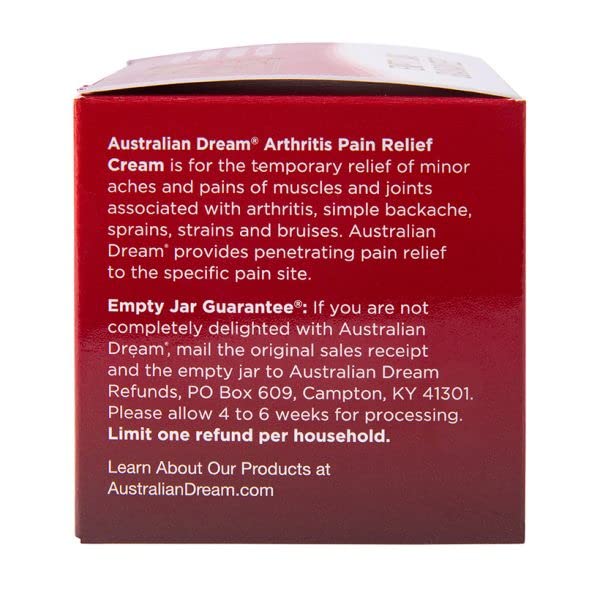 Australian Dream Arthritis Pain Relief Cream - 4oz, Pack of 6 VELOSVIEAu supplements