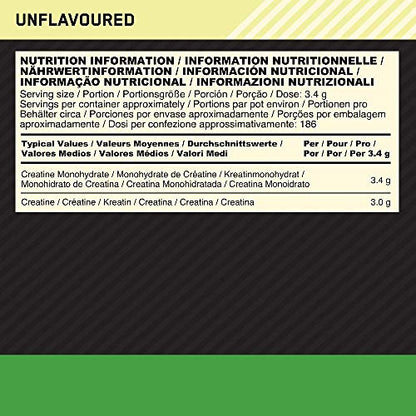 Optimum Nutrition Micronised Creatine Powder, 100% Pure Creatine Monohydrate Powder Optimum NutritionUS supplements
