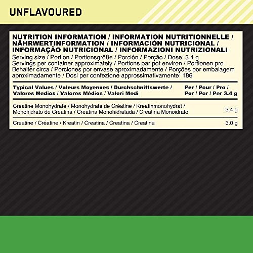 Optimum Nutrition Micronised Creatine Powder, 100% Pure Creatine Monohydrate Powder Optimum NutritionUS supplements