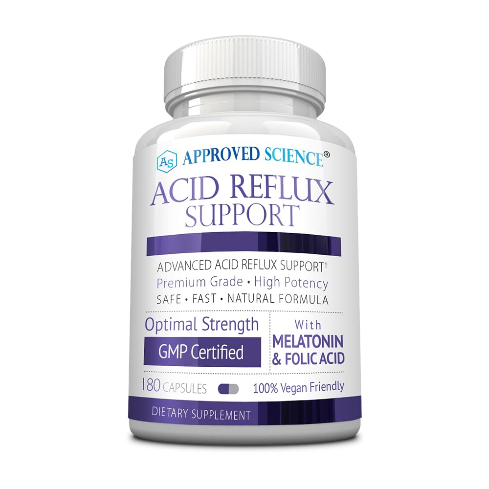 Approved Science® Acid Reflux Support - with Melatonin, Marshmallow Root, L-Taurine -180 Capsules - Vegan Approved ScienceAu supplements