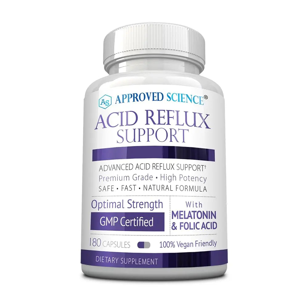Approved Science® Acid Reflux Support - with Melatonin, Marshmallow Root, L-Taurine -180 Capsules - Vegan Approved ScienceAu supplements