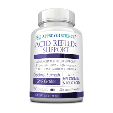 Approved Science® Acid Reflux Support - with Melatonin, Marshmallow Root, L-Taurine -180 Capsules - Vegan Approved ScienceAu supplements