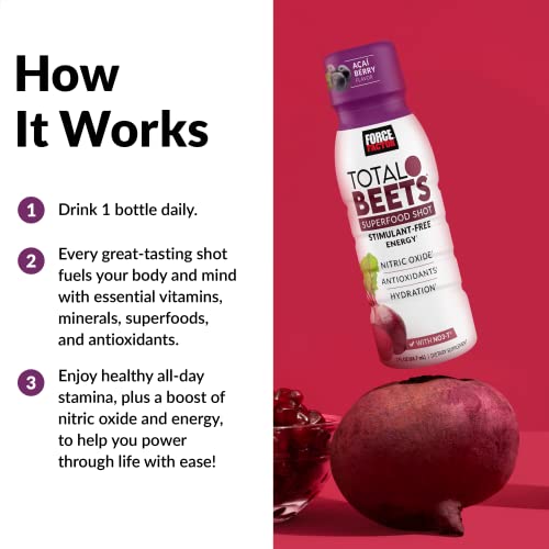 Force Factor Total Beets Superfood Shots for Healthy All-Day Stamina, Energy Drink Alternative Force FactorAu supplements