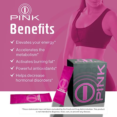 Energy Drink Powder, bHIP Pink for Women 30 Drink Mix Packets. Energy Supplements b:hipAu supplements