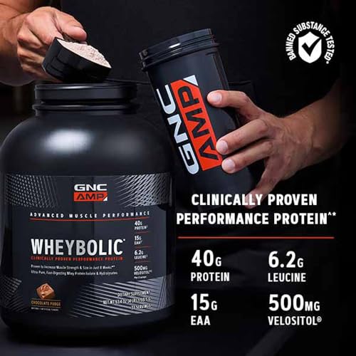 GNC AMP Wheybolic | Targeted Muscle Building and Workout Support Formula | Pure Whey GNCUS supplements