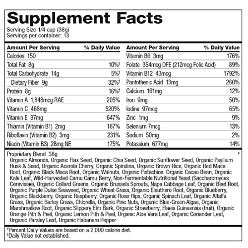 Dr. Schulze's SuperFood Ultra | Organic Super Food Powder | Vitamin B Complex and 520% Dr. Schulze'sUS supplements