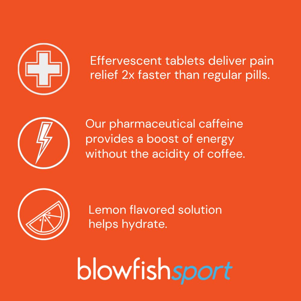 Blowfish Sport | 4 Pack | Pain Relief for Athletes | Eases Sore Muscles | Boosts Energy | Effervescent Formula Works Fast | Perfect for Morning Workouts BlowfishAu supplements