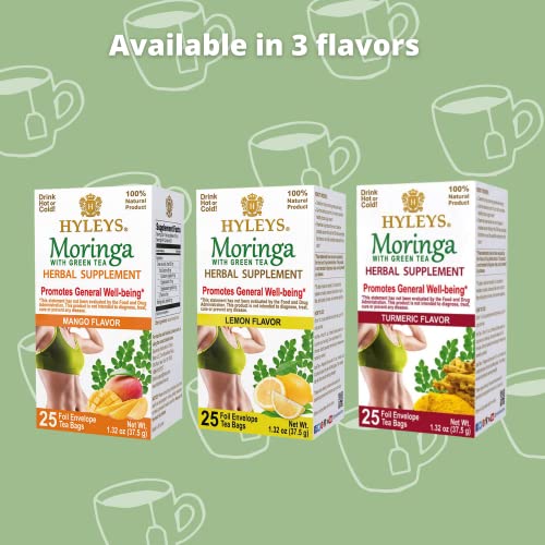 Hyleys Tea Moringa Oleifera with Mango Flavor - 50 Tea Bags (6 Pack - 300 Tea Bags total) (Miracle Tree Tea) HYLEYSUS supplements