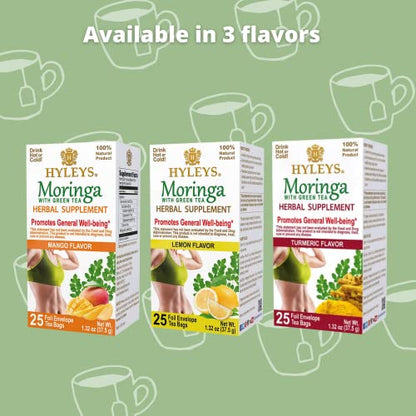 Hyleys Tea Moringa Oleifera with Mango Flavor - 50 Tea Bags (6 Pack - 300 Tea Bags total) (Miracle Tree Tea) HYLEYSUS supplements