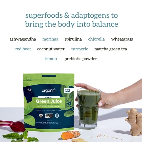 Organifi Green Juice and Red Juice Bundle - 30 Day Supply - Delicious, Refreshing Organic OrganifiUS supplements