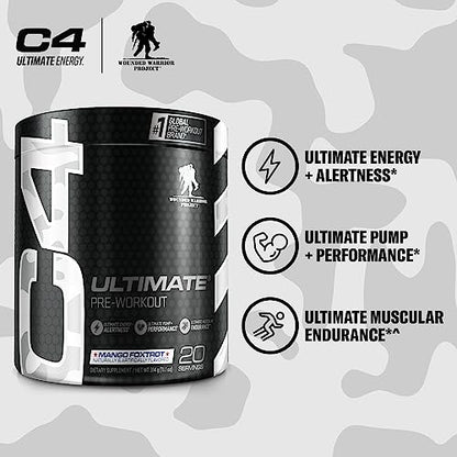 Cellucor C4 Ultimate x WWP Pre Workout Powder Mango Foxtrot - Sugar Free Preworkou CellucorUS supplements