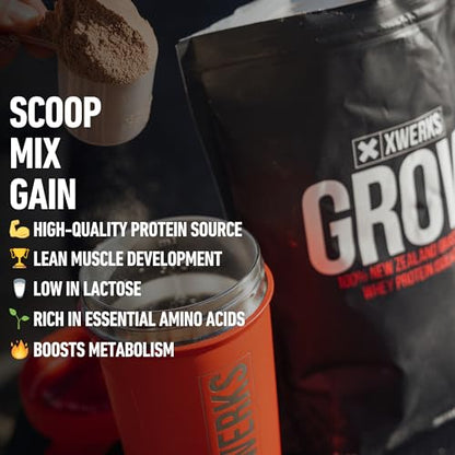 Xwerks Grow 100% New Zealand Grass-Fed Whey Protein - 25g of Pure Isolate Protein XwerksUS supplements