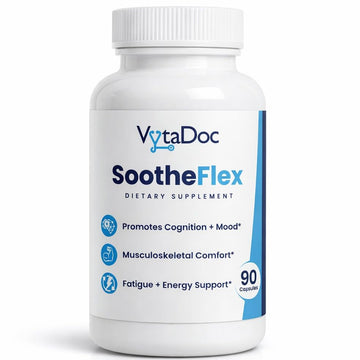 VytaDoc SootheFlex Joint, Energy & Mood Support for Women | Turmeric 900mg, Ferrochel® Iron, Magnesium Malate, Vitamin D3, Ginger, Selenium | 90 Capsules | Gentle Iron — Easy on Digestion VytaDocAu supplements