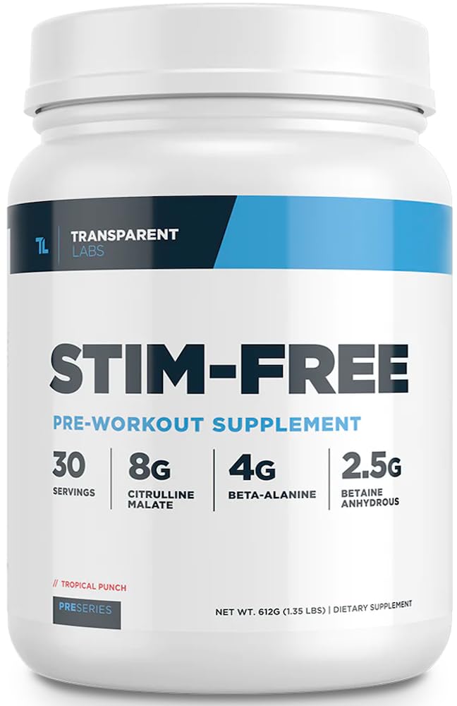Transparent Labs Stim-Free Pre-Workout - Caffeine & Stim Free Pre Workout Powder Transparent LabsAu supplements