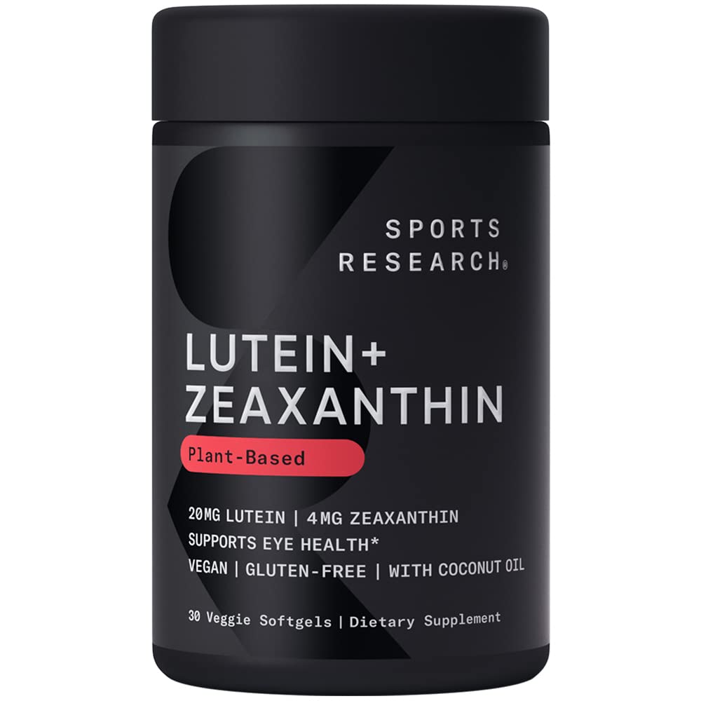 Sports Research Vegan Lutein + Zeaxanthin (20mg) with Organic Coconut Sports ResearchAu supplements