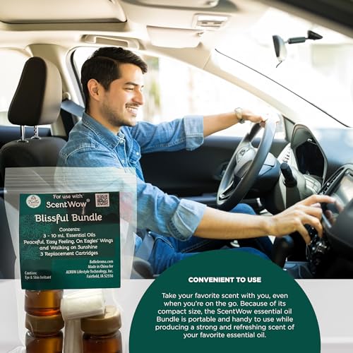 ScentWow® Aromatherapy Car Diffuser Refill Essential Oil Bundle with Three Refill Pads and 10ml Bottles Belle AromaAu supplements