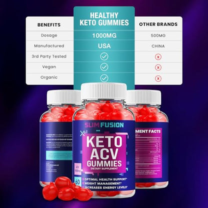 Slim Fusion Keto ACV Gummies - Keto SlimFusion ACV Advanced Formula Plus Apple Cider RillvoUS supplements