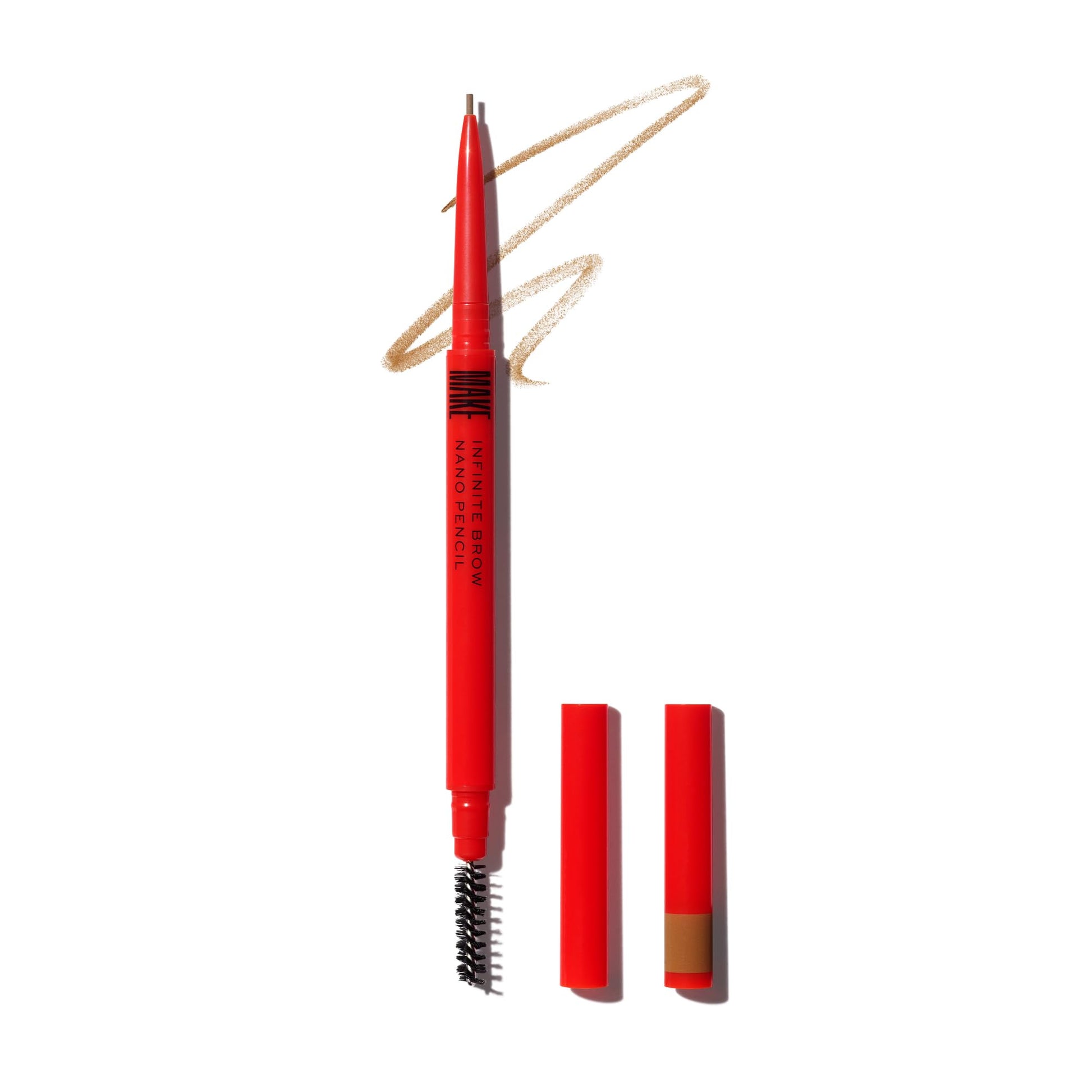 MAKE Beauty Nano Brow, Micro Eyebrow Pencil. Long-Lasting Smudgeproof Eye Brow Makeup for Hairlike Lines. Precision Liner for Natural-Looking Eyebrows - Shade, Warm Taupe MAKEAu supplements