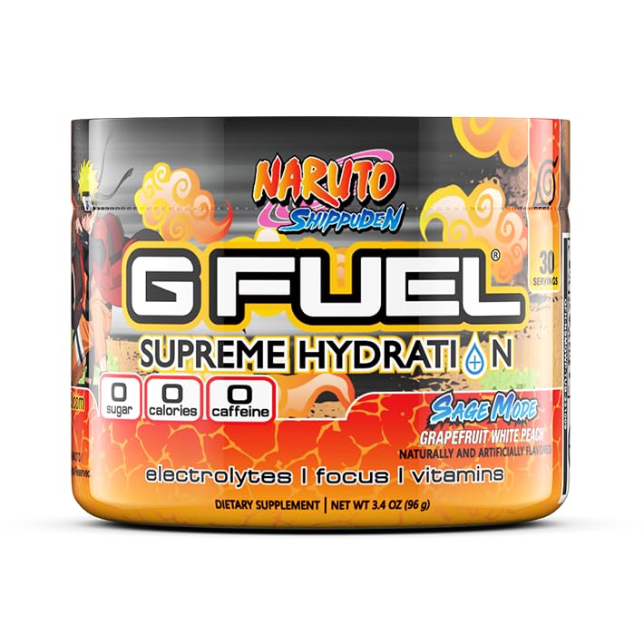 G Fuel Naruto Sage Mode Electrolytes Powder, Water Mix for Hydration, Energy and Focus G fuelUS supplements