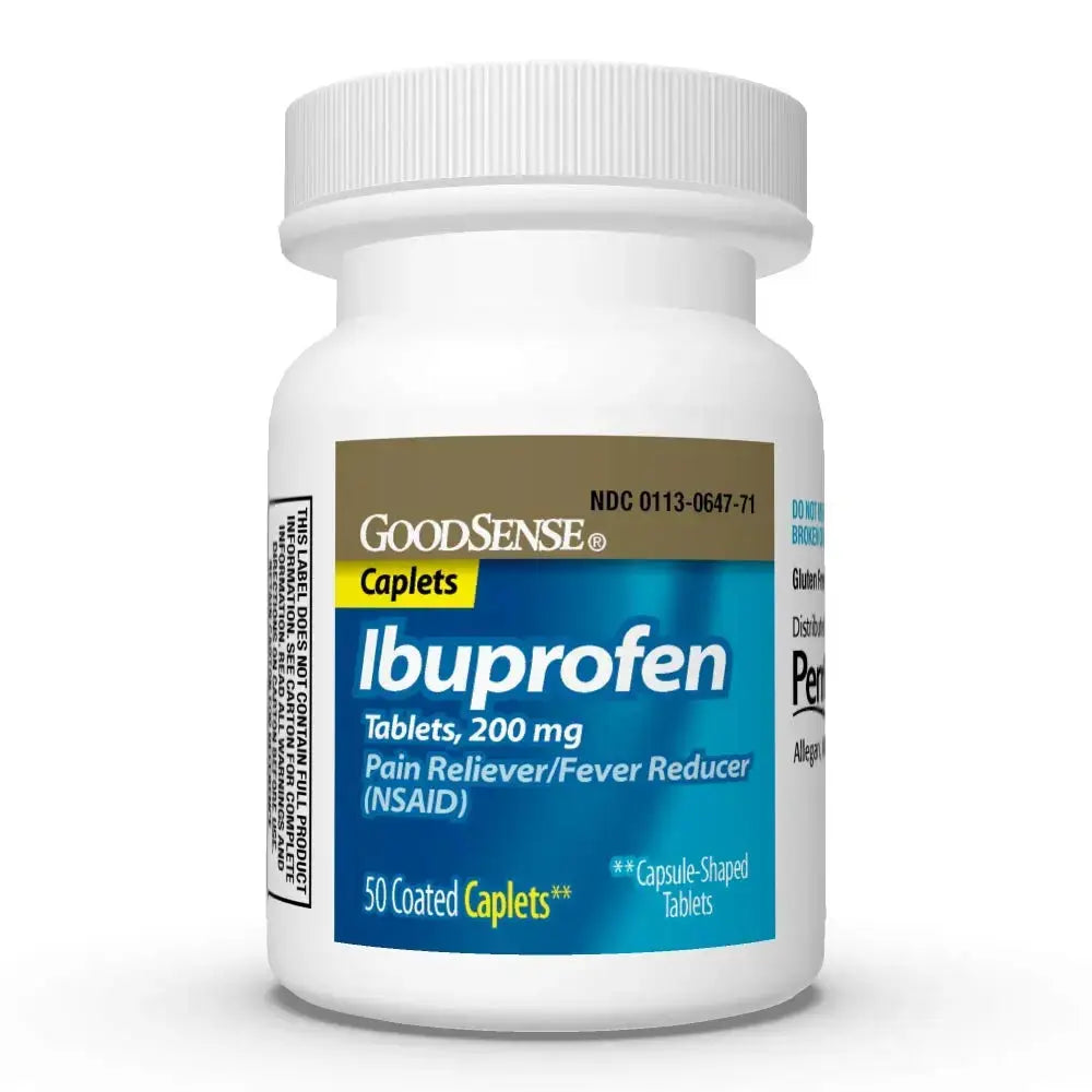 GoodSense Ibuprofen Pain Reliever/Fever Reducer Caplets, 200 mg, 50-Count GoodSenseAu supplements