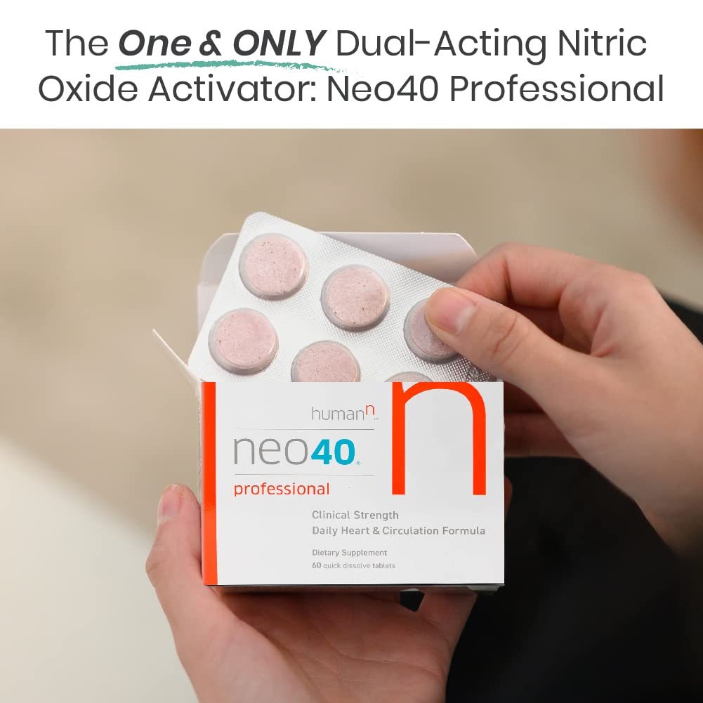 Neo40 Professional - Nitric Oxide Booster with Methylfolate - Natural Blood Pressure humanNAu supplements