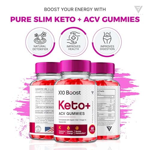 (2 Pack) X10 Boost Keto ACV Gummies, X10 Keto Boost Gummies Advanced Weight Loss FyvusUS supplements