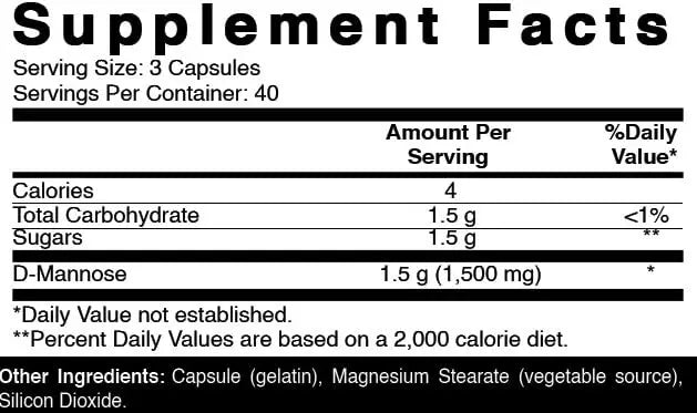 Oxify D-Mannose 1500 mg | 120 Tablets | Gluten-Free, Non-GMO | Supplement Made in USA OxifyAu supplements
