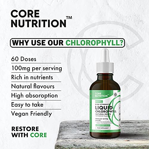 Core Nutrition Liquid Chlorophyll Drops for Water - 2 Fl. Oz for 60 Servings - 2 Month Supply Core NutritionAu supplements