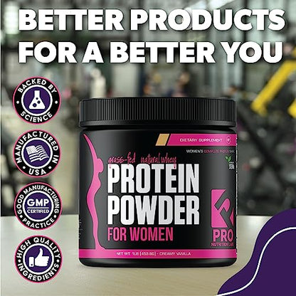 PRO NUTRITION LABS Whey Protein Vanilla Powder for Women - Supports Lean Muscle PRO NUTRITION LABSUS supplements