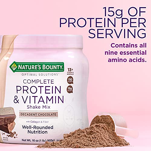 Nature's Bounty Complete Protein & Vitamin Shake Mix with Collagen & Fiber, Contains Vitamin C Nature's BountyUS supplements