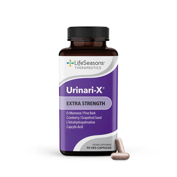 Urinari-X Extra Strength with Enhanced Comfort - Urinary Tract Support - Fast UTI Relief - Vitamin Supplement for Bladder Function - D-Mannose, Cranberry, Pinebark, Uva Ursi & Grapefruit - 90 Capsules LifeSeasonsAu supplements