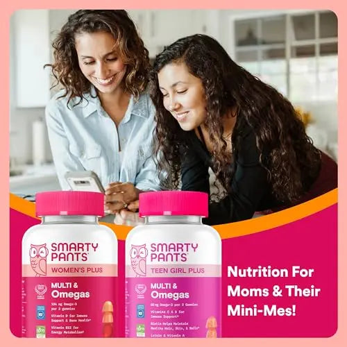 SmartyPants Mother & Daughter Daily Nutrition Bundle: Women’s + Teen Girl Multivitamin Gummies with Omega-3, Biotin, Vitamins D3, B12, A SmartyPantsAu supplements