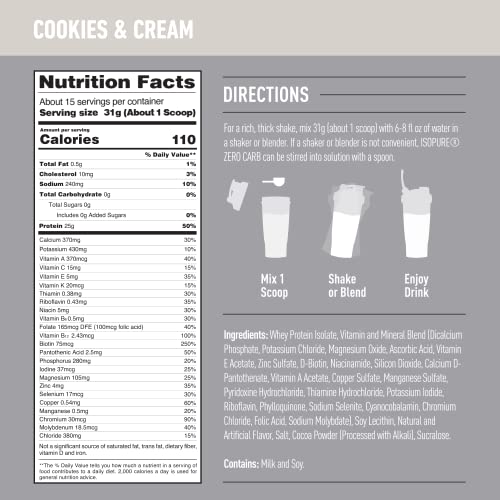 Isopure Protein Powder, Zero Carb Whey Isolate, Gluten Free, Lactose Free, 25g Protein IsopureUS supplements