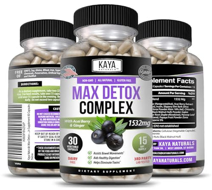 Kaya Naturals - Max Detox - 100% Natural, Healthy, Safe & New, Pure Herbal Ingredients Kaya NaturalsUS supplements