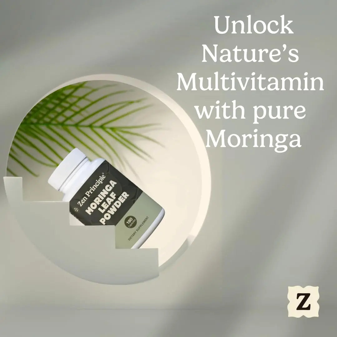 Zen Principle Organic Moringa Oleifera. Ultra-Premium. Provides an All Natural Energy Boost and Multi-Vitamin Zen PrincipleAu supplements