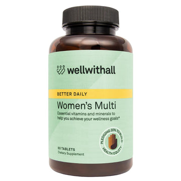 WellWithAll Women’s Multivitamin | Daily Supplement with Essential Vitamins, Minerals & Iron | Supports Immunity, Heart Health, Bone Health, Energy & Mood | Major Allergen - Free | 60 Tablets WellWithAllAu supplements