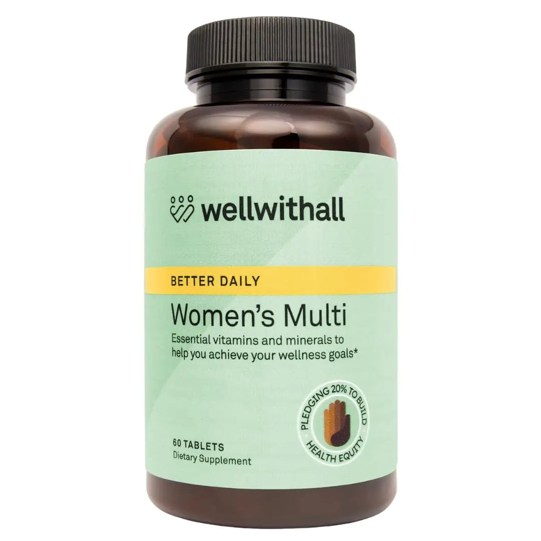 WellWithAll Women’s Multivitamin | Daily Supplement with Essential Vitamins, Minerals & Iron | Supports Immunity, Heart Health, Bone Health, Energy & Mood | Major Allergen - Free | 60 Tablets WellWithAllAu supplements