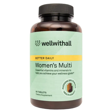 WellWithAll Women’s Multivitamin | Daily Supplement with Essential Vitamins, Minerals & Iron | Supports Immunity, Heart Health, Bone Health, Energy & Mood | Major Allergen - Free | 60 Tablets WellWithAllAu supplements